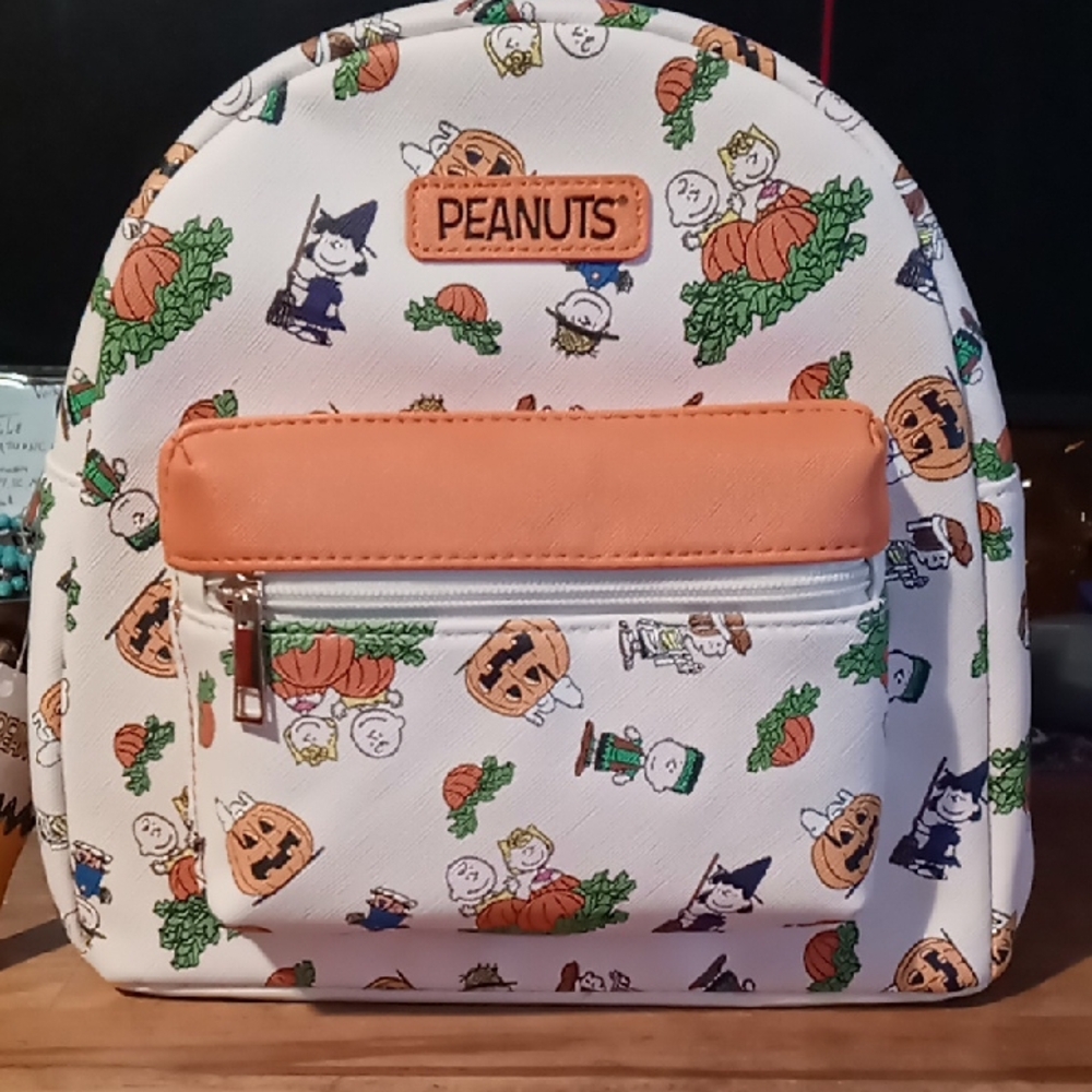 Peanuts Festive Halloween Backpack - Orange and White